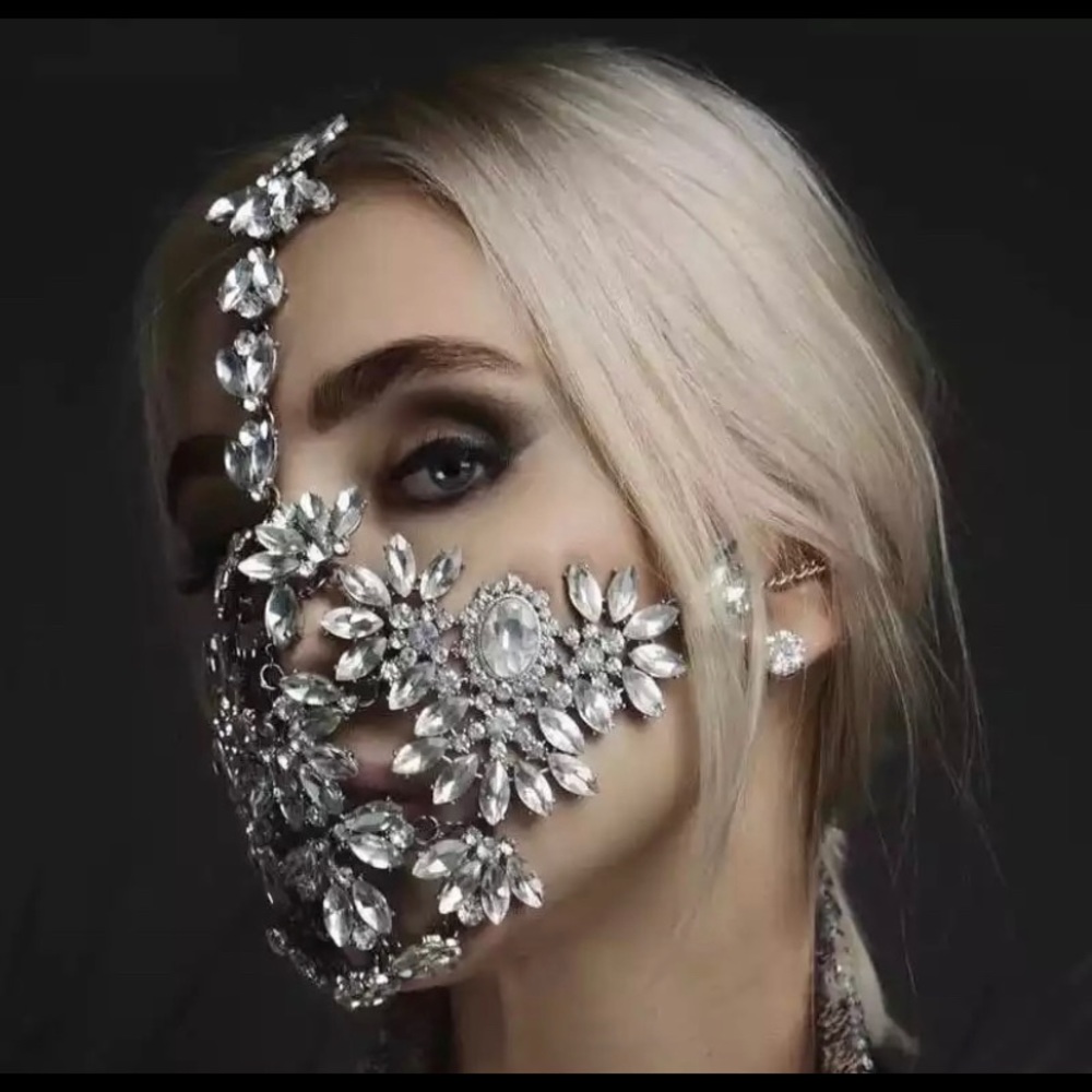 Statement Crystal Leaf Headpiece